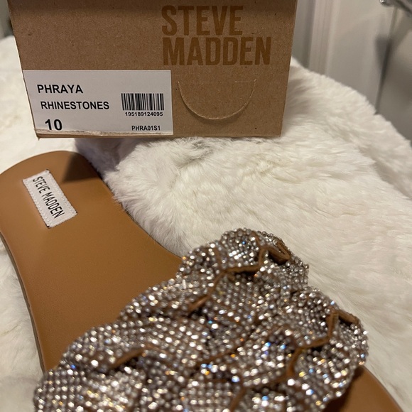 Steve Madden Women's Phayra Rhinestone Braided Slides Size 10 - Picture 11 of 12